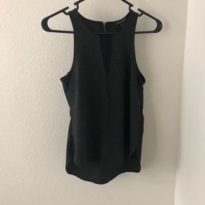 Sleeveless grey and black tank top